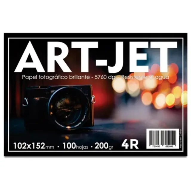 Papel Fotográfico 4r 10x15 Brillante Art-jet® 100h 200gr