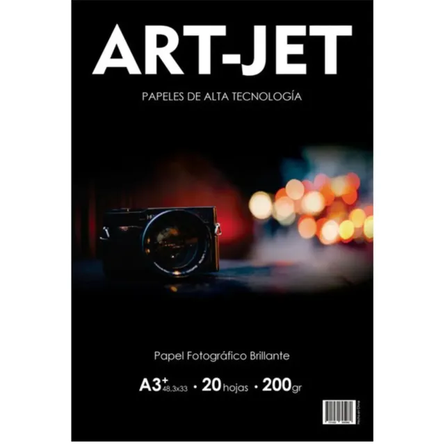 Papel Fotográfico Brillante Art-Jet A3+ 200gr 20 Hojas Color BlancoPapel Fotográ
