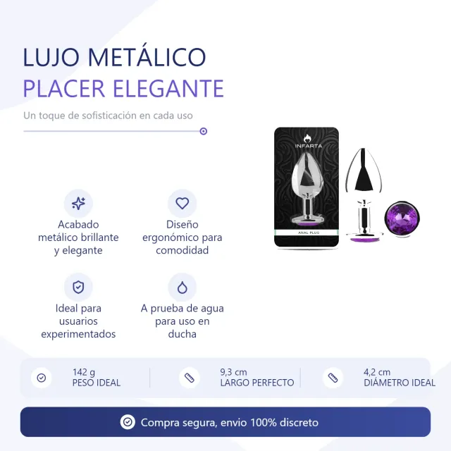 Anal Plug Eros Metal Large Purple 4