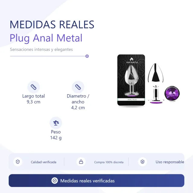 Anal Plug Eros Metal Large Purple 3