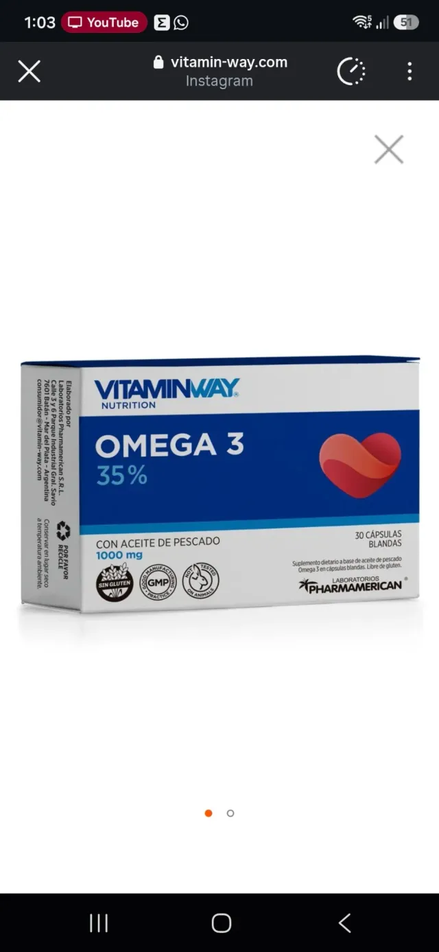 Omega 3 vitamin way x30 cápsulas