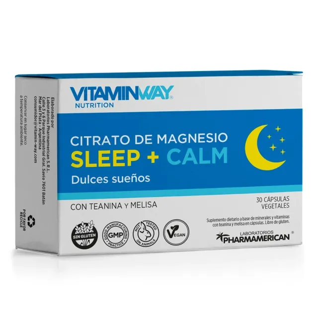 Citrato de magnesio sleep + calm (30 cápsulas)
