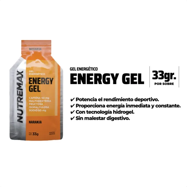 Energy gel nutremax cafeina x12U