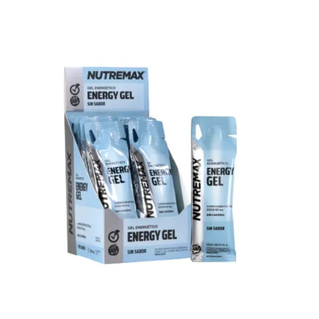 CAJA 12 UNIDADES ENERGY GEL - NUTREMAX sabor neutro