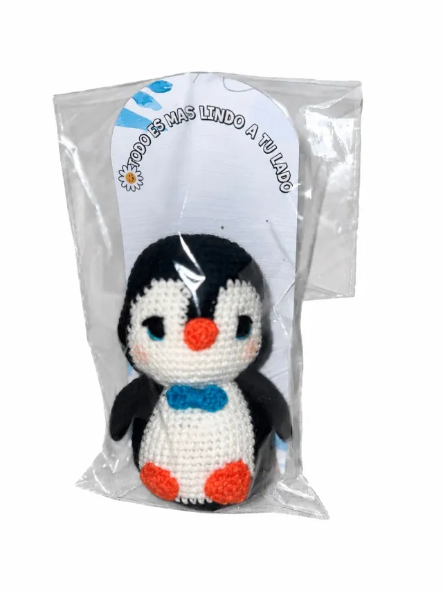 Pingüino tejido 13cm