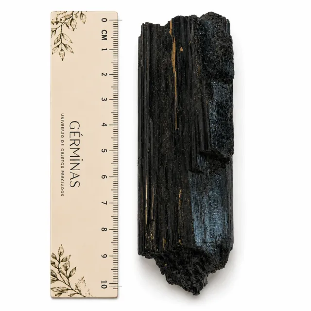 Turmalina negra Schorl de colección · Crecimiento cristalino paralelo · 315 g 2