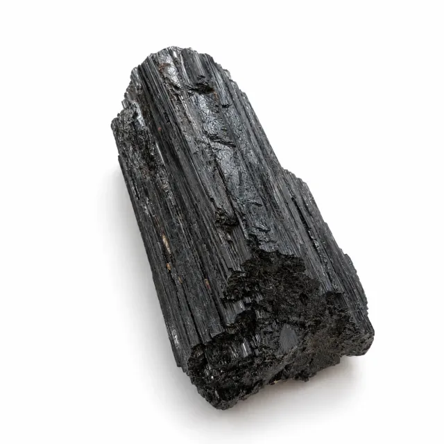 Turmalina negra Schorl de colección · Crecimiento cristalino paralelo · 315 g 5