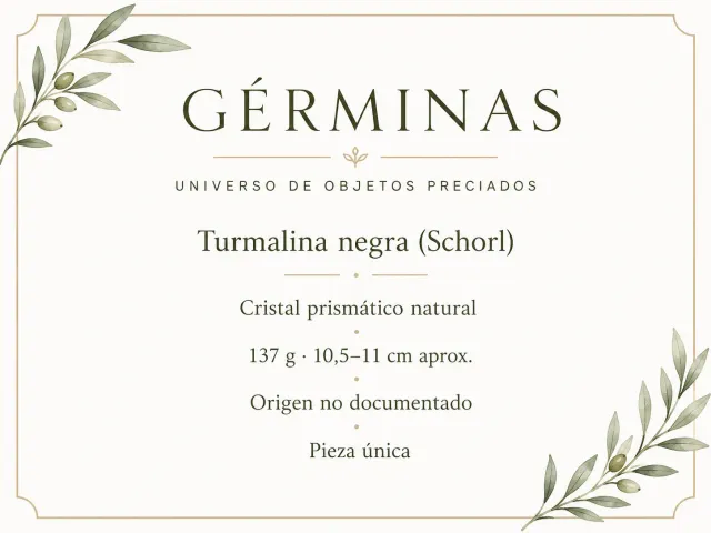 Turmalina negra Schorl de colección · 137 g · Pieza única 4
