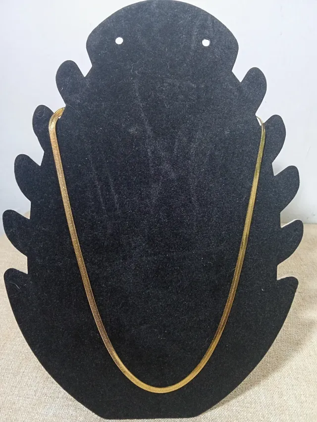 Cadena Acero dorado chata