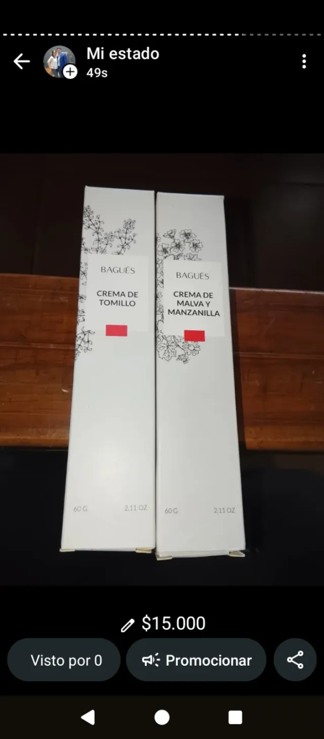 Cremas- TOMILLO y MALVA Y MANZANILLA