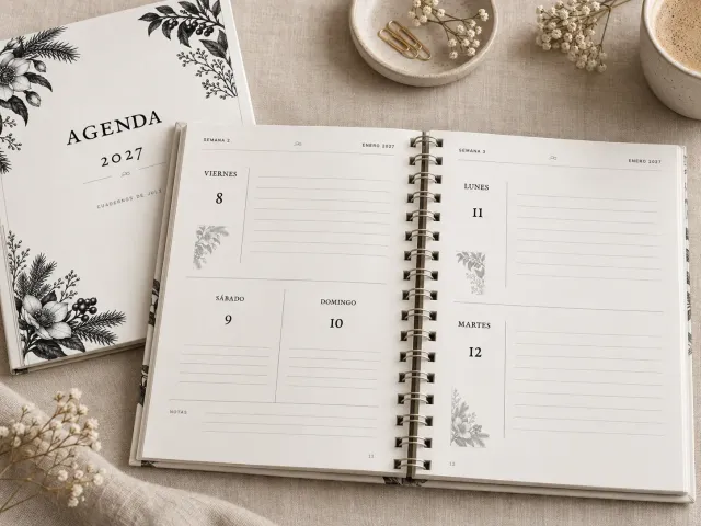 Agenda 2027 semana a la vista - FLORAL 4