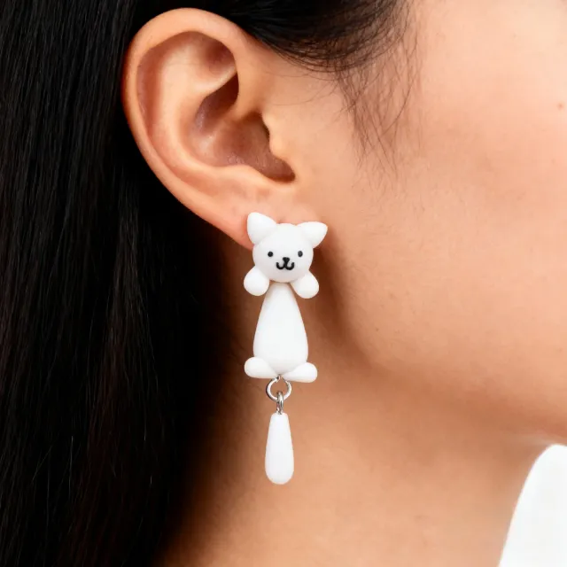 Aros de gatito blanco