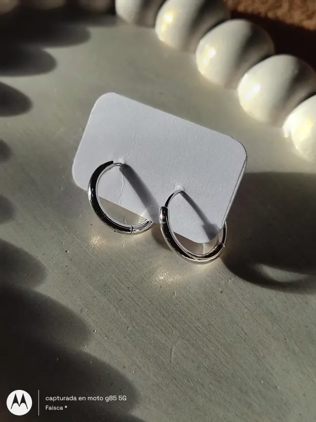Aro sinfín pequeño acero blanco