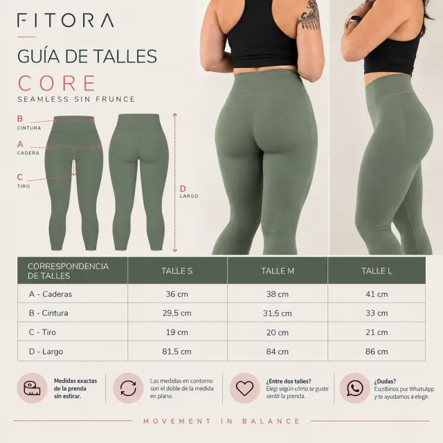 CORE calza seamless sin frunce 3