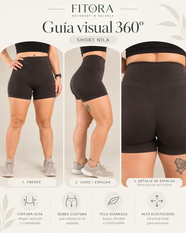 Short Nila Lycra pesada doble costura modeladora 2