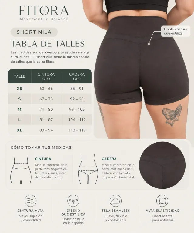 Short Nila Lycra pesada doble costura modeladora 3