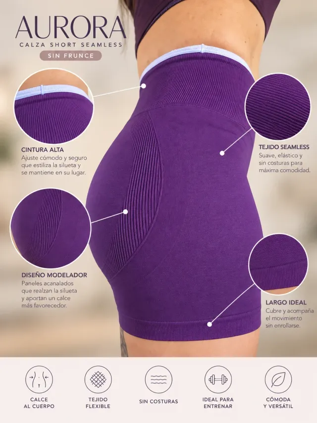 Aurora Short Seamless sin Frunce