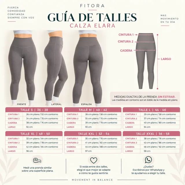 ELARA, calza lycra power con faja y recorte en entrepierna 3