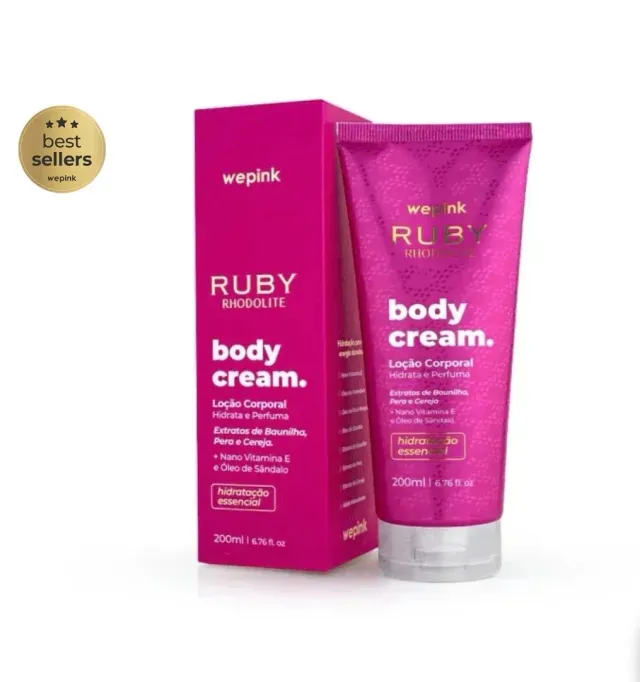 Body Cream Ruby Rhodolite Desodorante Hidratante 200ml - Wepink
