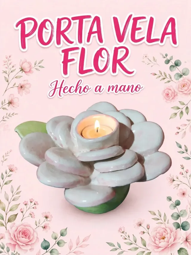 Porta velas en flor