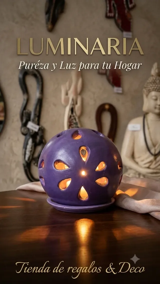 Esfera luminaria porta velas