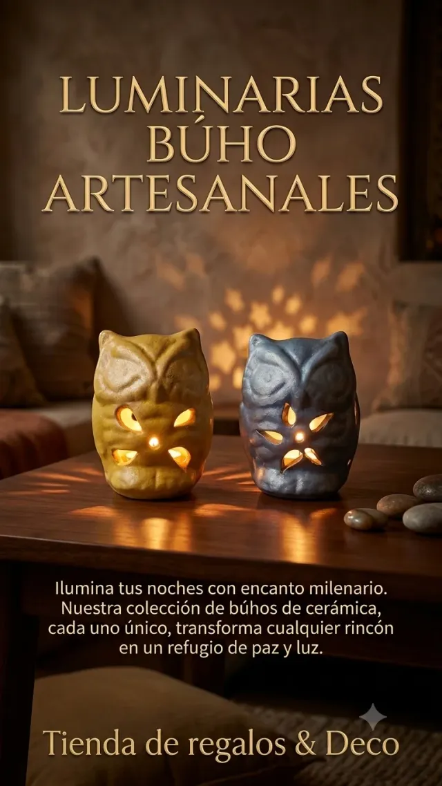 Porta velas Buho