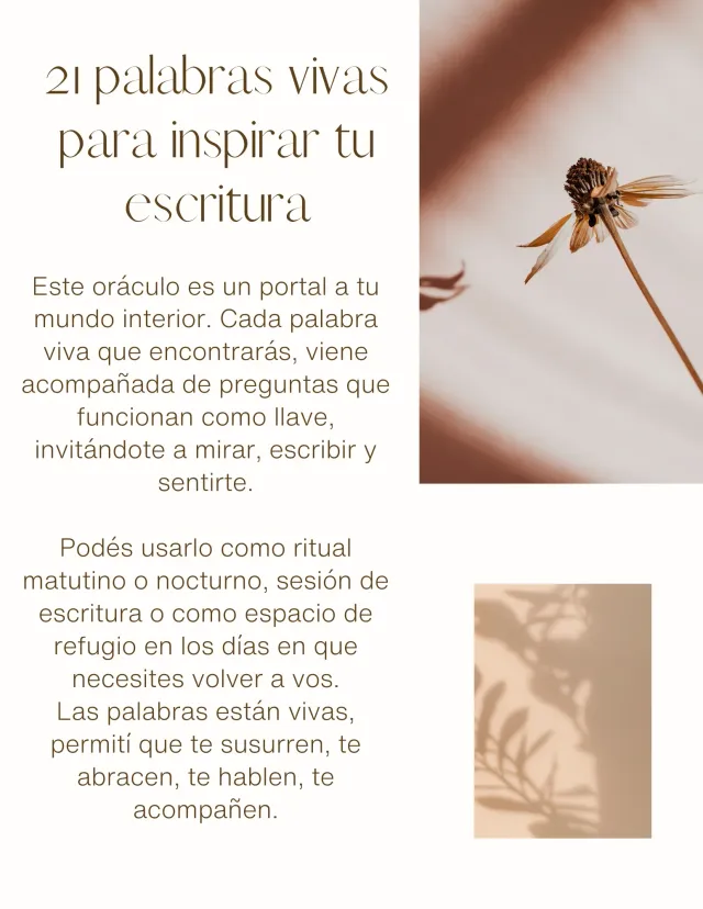Oráculo de escritura - "Palabras Vivas". 2