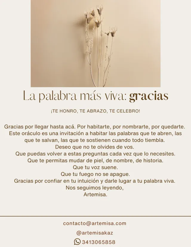 Oráculo de escritura - "Palabras Vivas". 4