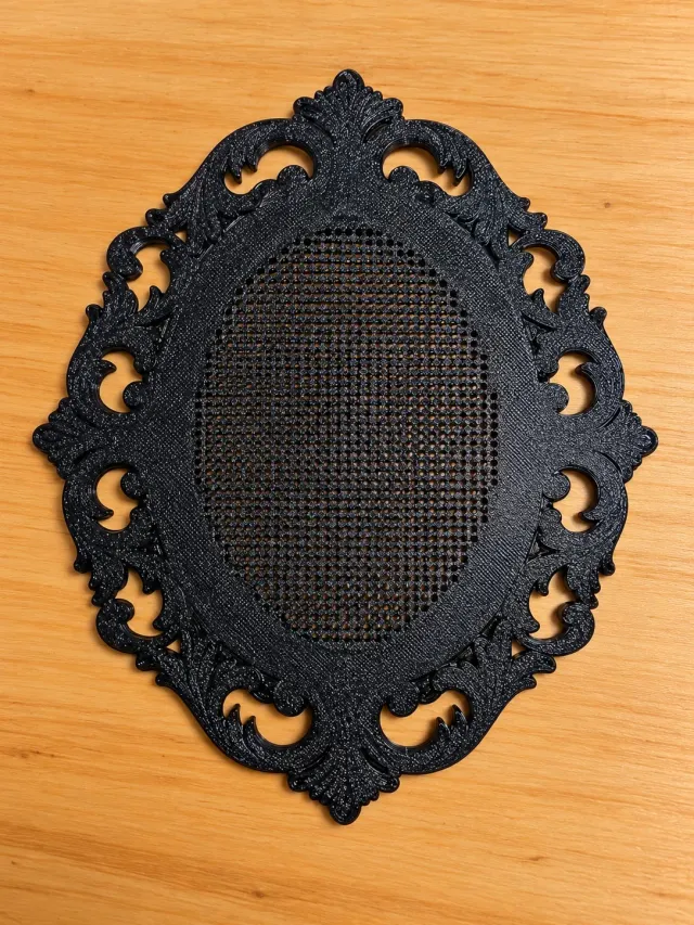 Marco ornamental para Punto Cruz - Negro 3