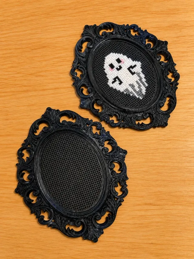 Marco ornamental para Punto Cruz - Negro 4