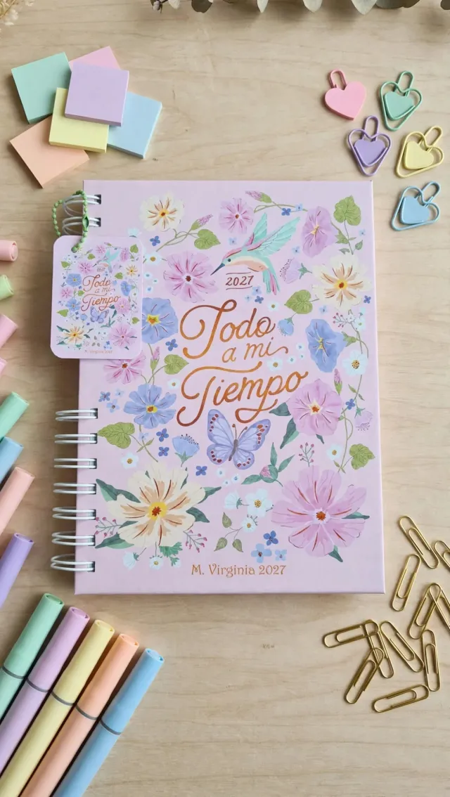Agenda 2 días 2027 color (se puede personalizar con nombre)