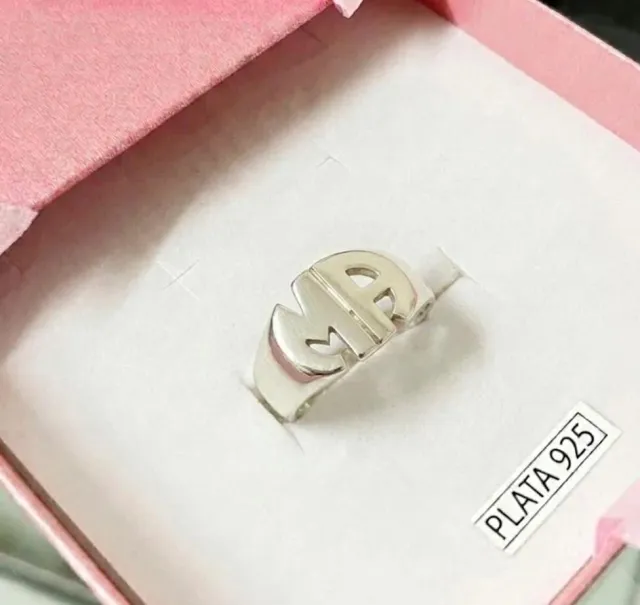 Anillo Doble Inicial Redondo
