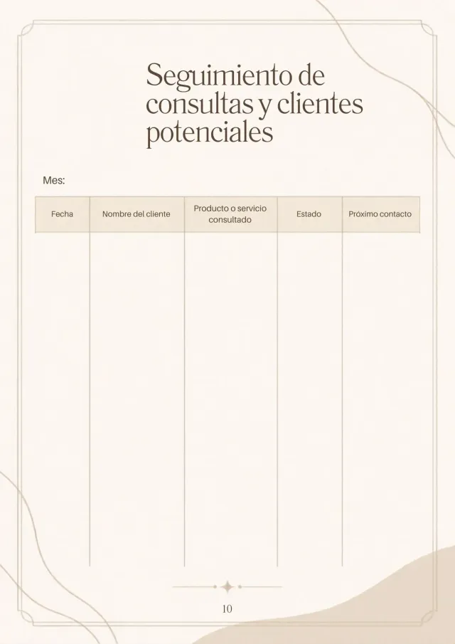Mi negocio organizado | Planificador PDF para emprendedoras 2