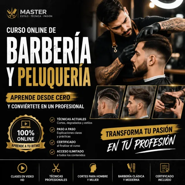 Curso de Barbería y Peluquería Masculina