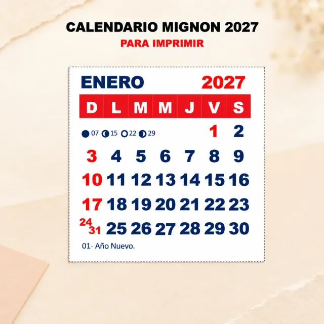 Calendarios mignon 2027