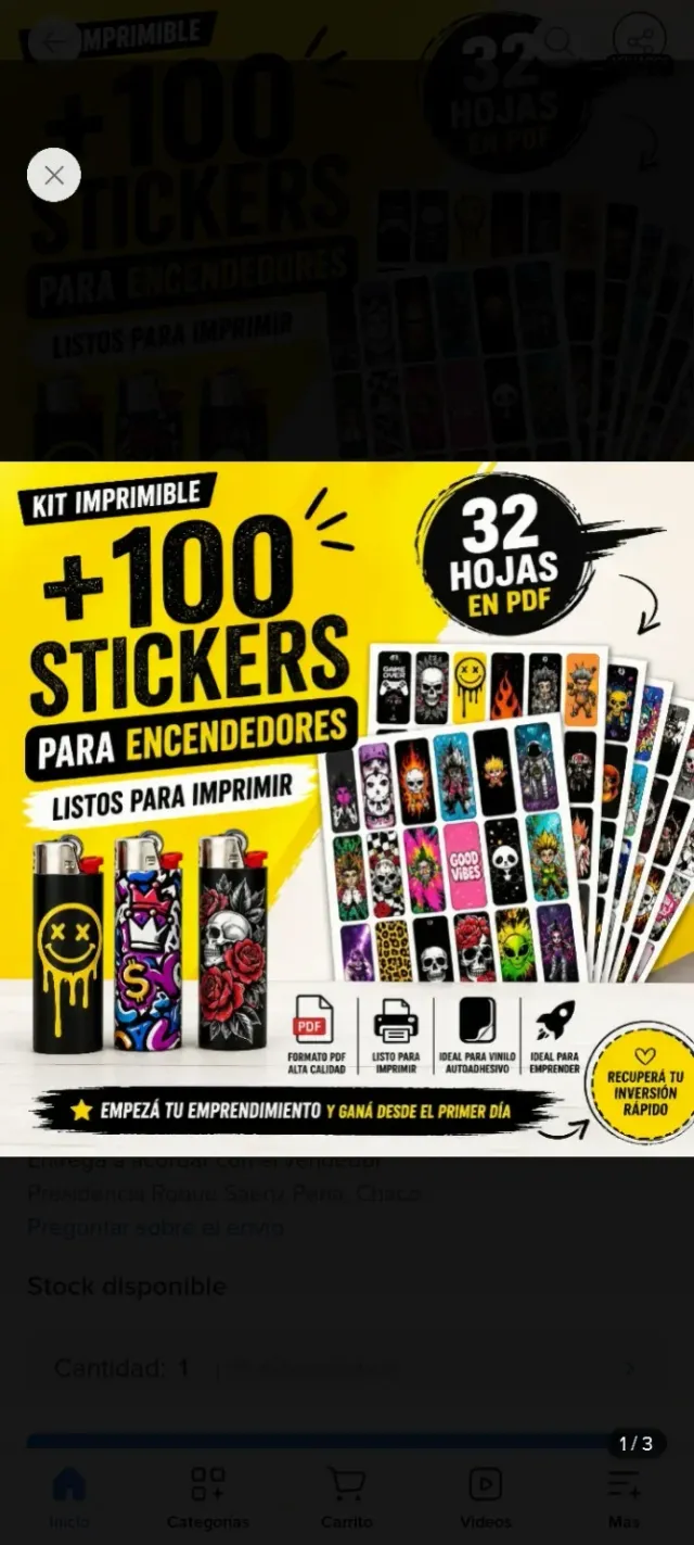 Kit imprimible de stickers para encendedores