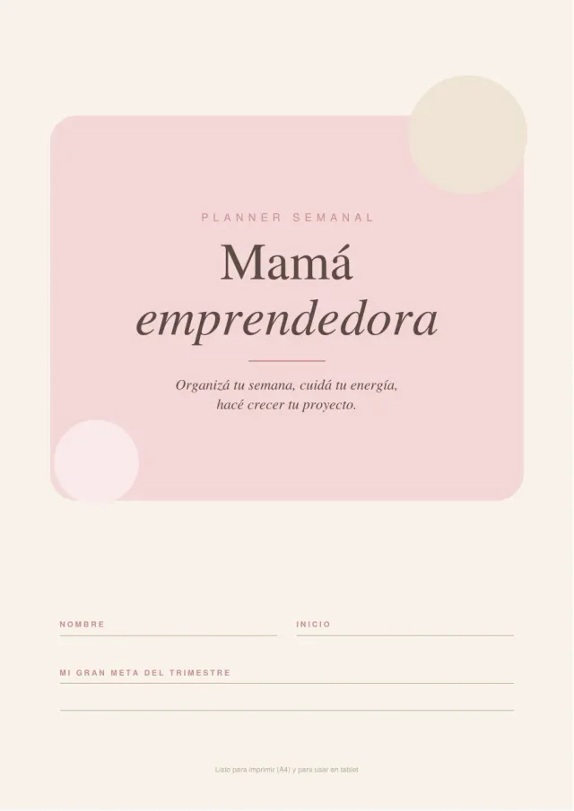 Planner organizador.