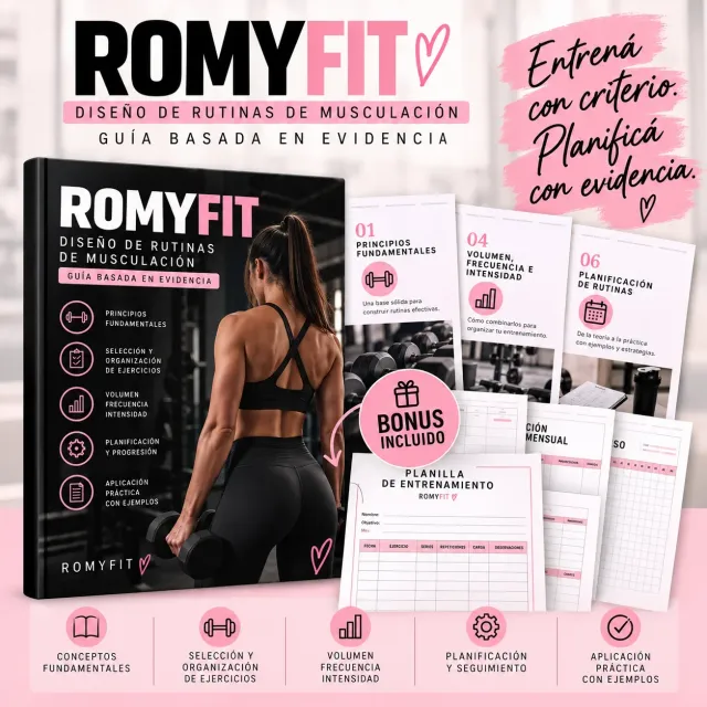 Guía Romyfit de diseño de rutinas de musculación + bonus