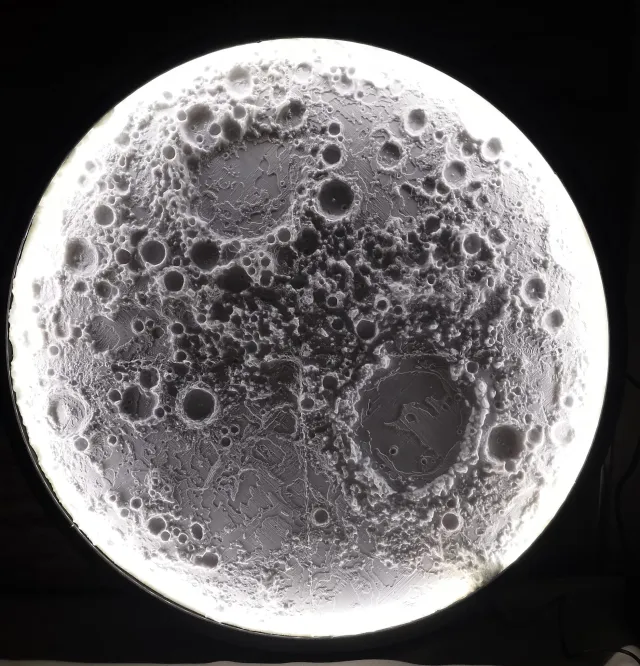 Lámpara lunar de relieve 50 CM con sensor touch