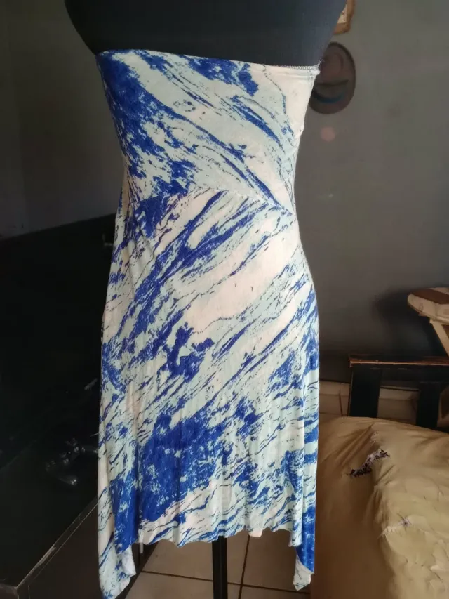 Vestido strapless marmolado 2