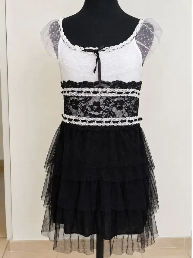 Vestidito de tul bicolor