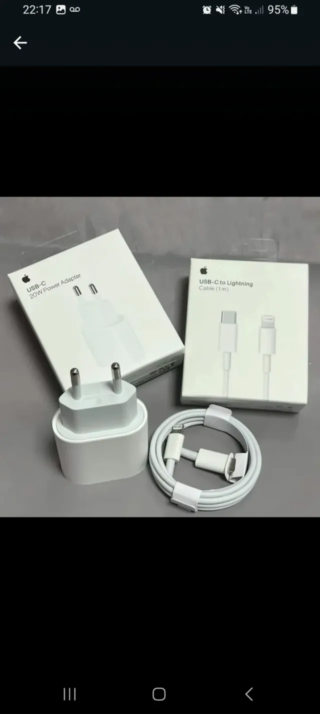 Combo Cargador Carga Rápida 20W para iPhone (Caja Completa) 3