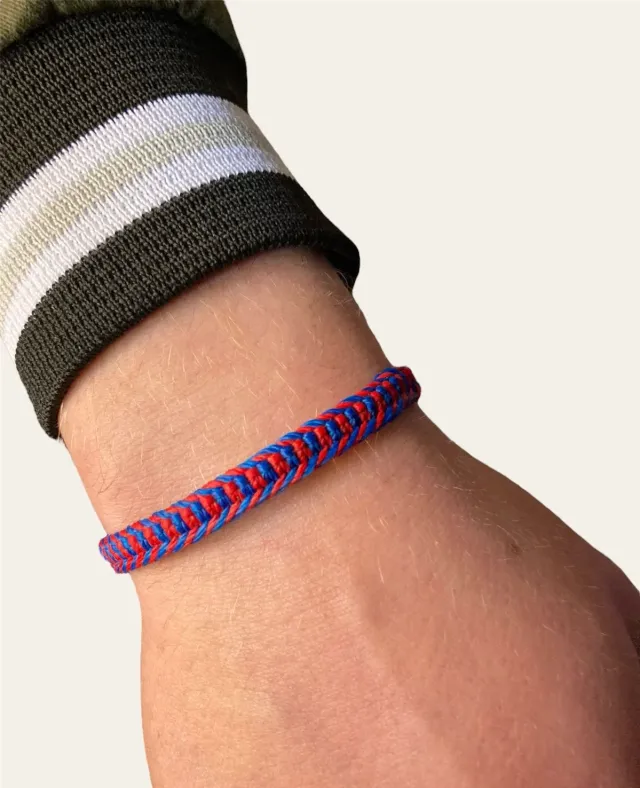 Pulsera bicolor macramé