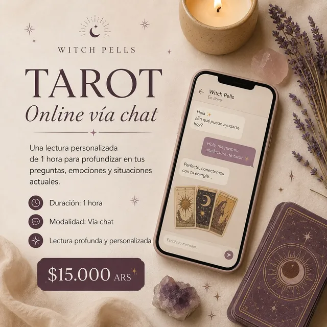 Tarot Online vía Chat — Sesión de 1 hora