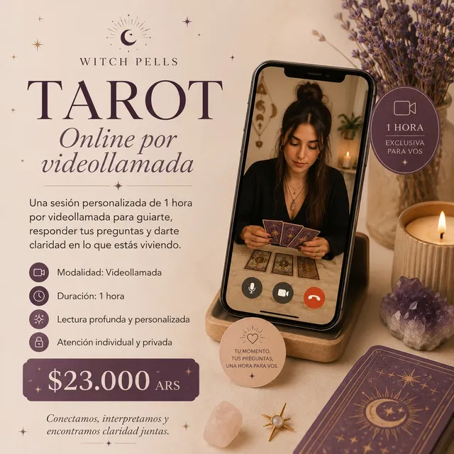 Tarot Online por Videollamada — Sesión de 1 hora