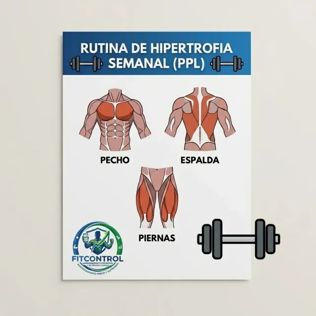 Rutina de Hipertrofia Semanal (Push / Pull / Legs)