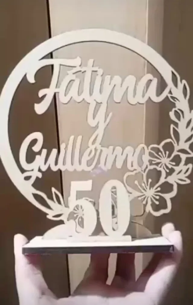 Centro de mesa frases láser