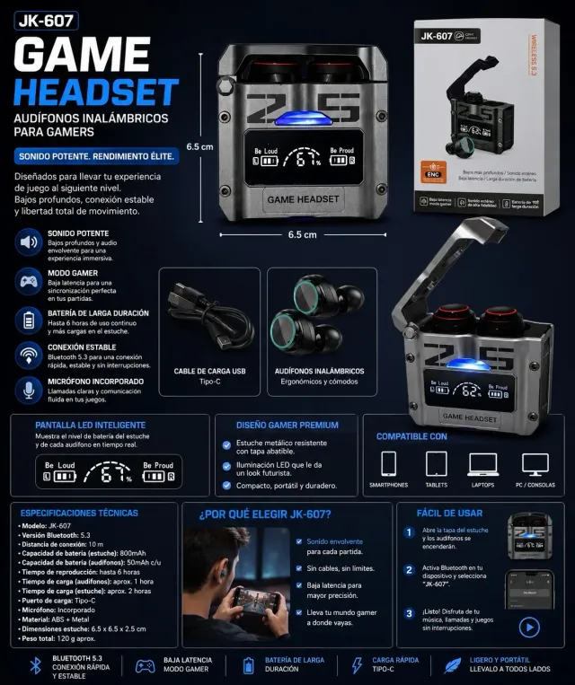 AURICULAR GAME HEADSET INALAMBRIC 2