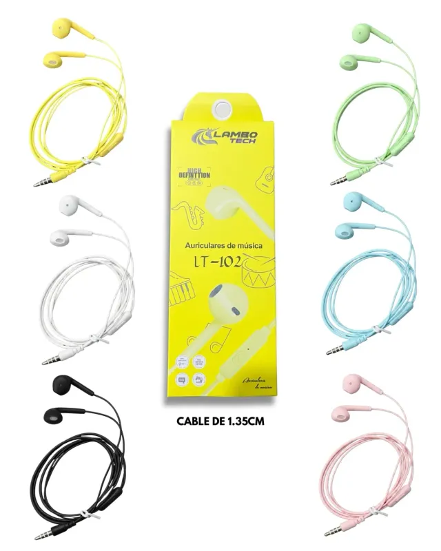 AURICULAR C/ MANOS LIBRES COLORES SURTIDOS