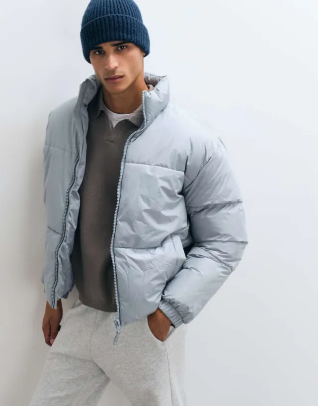 Puffer Recoleta gris claro